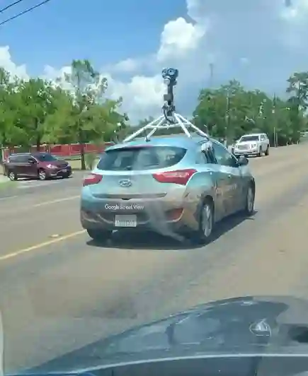 Picture of a Google Car spotted in Woodville, Texas, USA on August 3, 2022.
