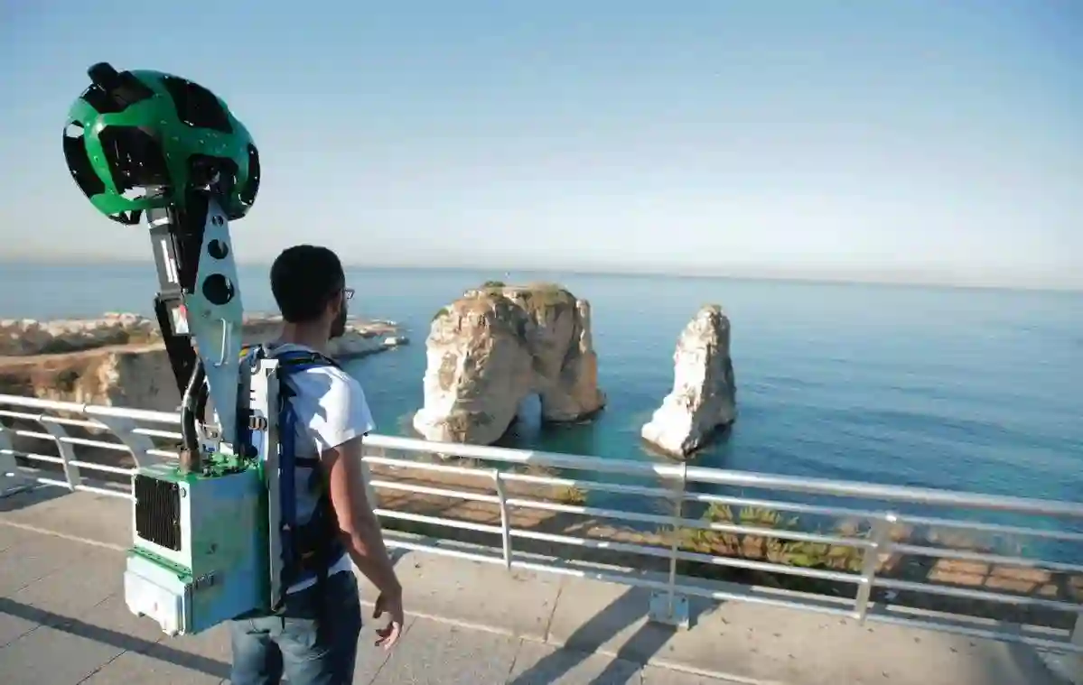 Picture of a Google Car spotted in Pigeon Rocks, Beirut, Beirut Governorate, Lebanon on September 1, 2017.