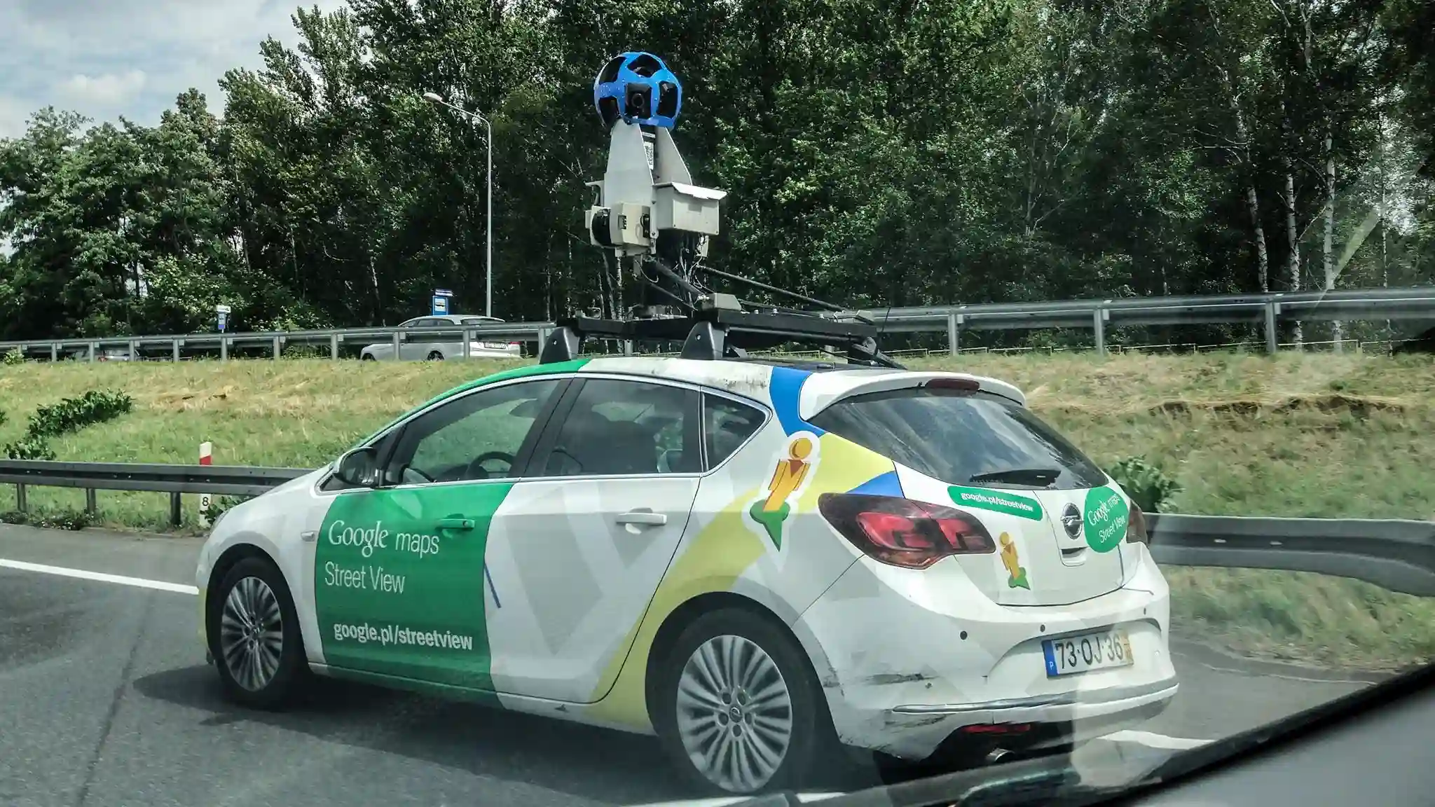Picture of a Google Car spotted in Sosnowiec, Poland on July 5, 2017.