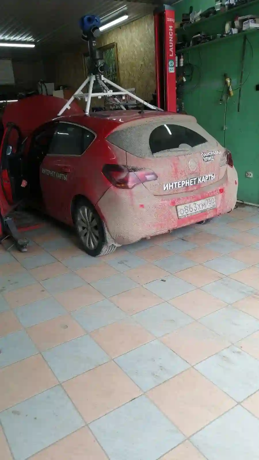 Picture of a Google Car spotted in Pyt-Yakh, Khanty-Mansi Autonomous Okrug, Russia on June 22, 2021.