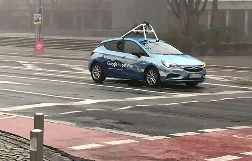 Picture of a Google Car spotted in Chemnitz, Saxony, Germany on April 22, 2019.