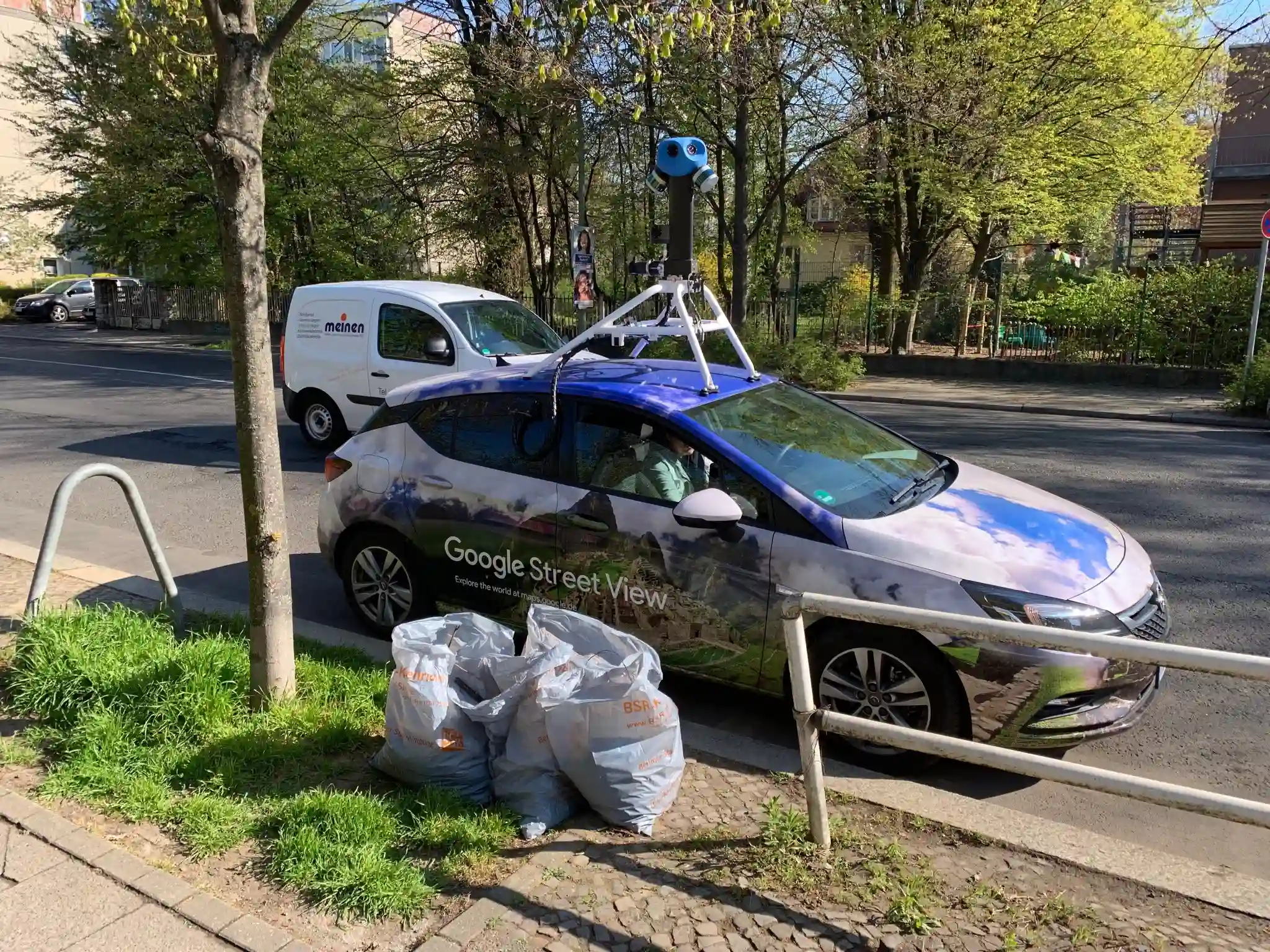 Picture of a Google Car spotted in Berlin, Germany on April 16, 2019.