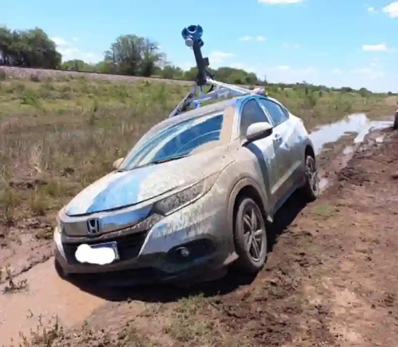 Picture of a Google Car spotted in General Pinedo, Chaco Province, Argentina on November 9, 2021.