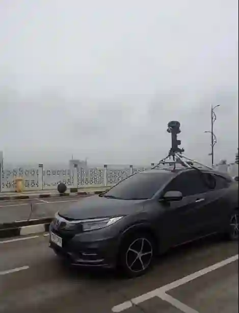 Picture of a Google Car spotted in Bandung, West Java, Indonesia on May 25, 2024.