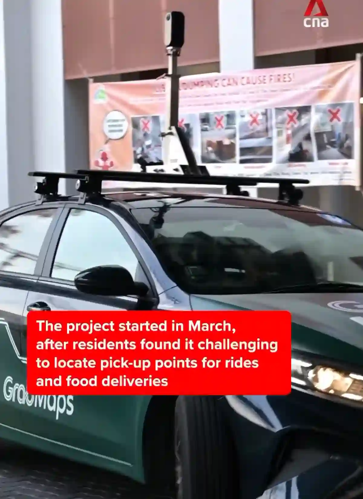 Picture of a Grab Maps Car spotted in Tengah, Singapore on June 15, 2024.