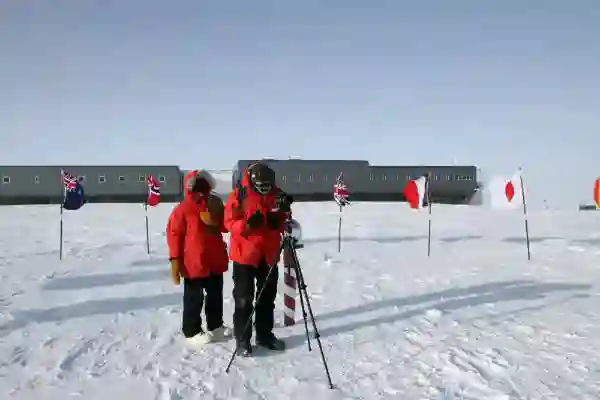 Picture of a Google Car spotted in Ceremonial South Pole, Antarctica on July 3, 2012.