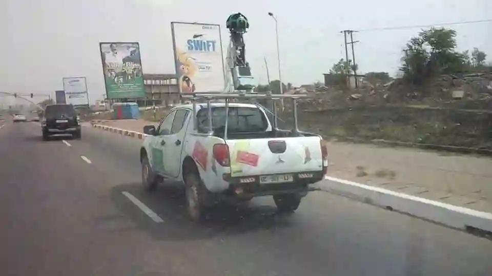 Picture of a Google Car spotted in Accra, Greater Accra Region, Ghana on February 27, 2016.
