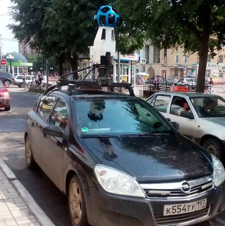 Picture of a Google Car spotted in Yoshkar-Ola, Mari El Republic, Russia on July 11, 2015.