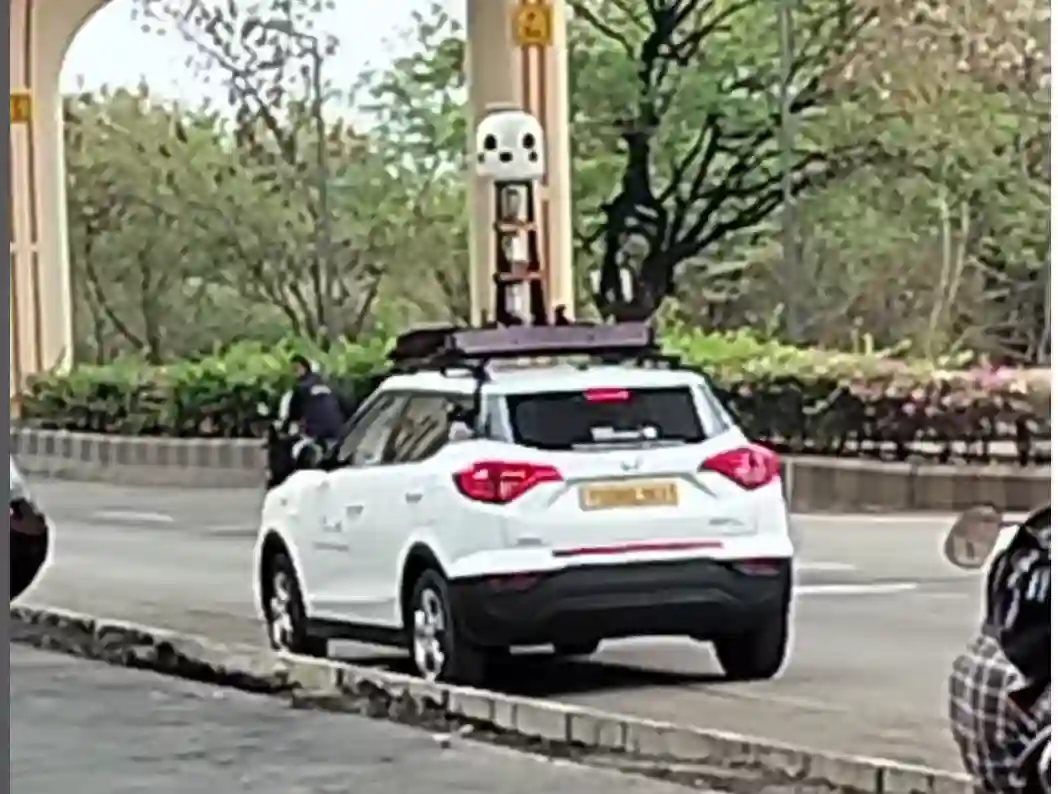 Picture of a Apple Car spotted in Nagpur, Maharashtra, India on April 12, 2024.