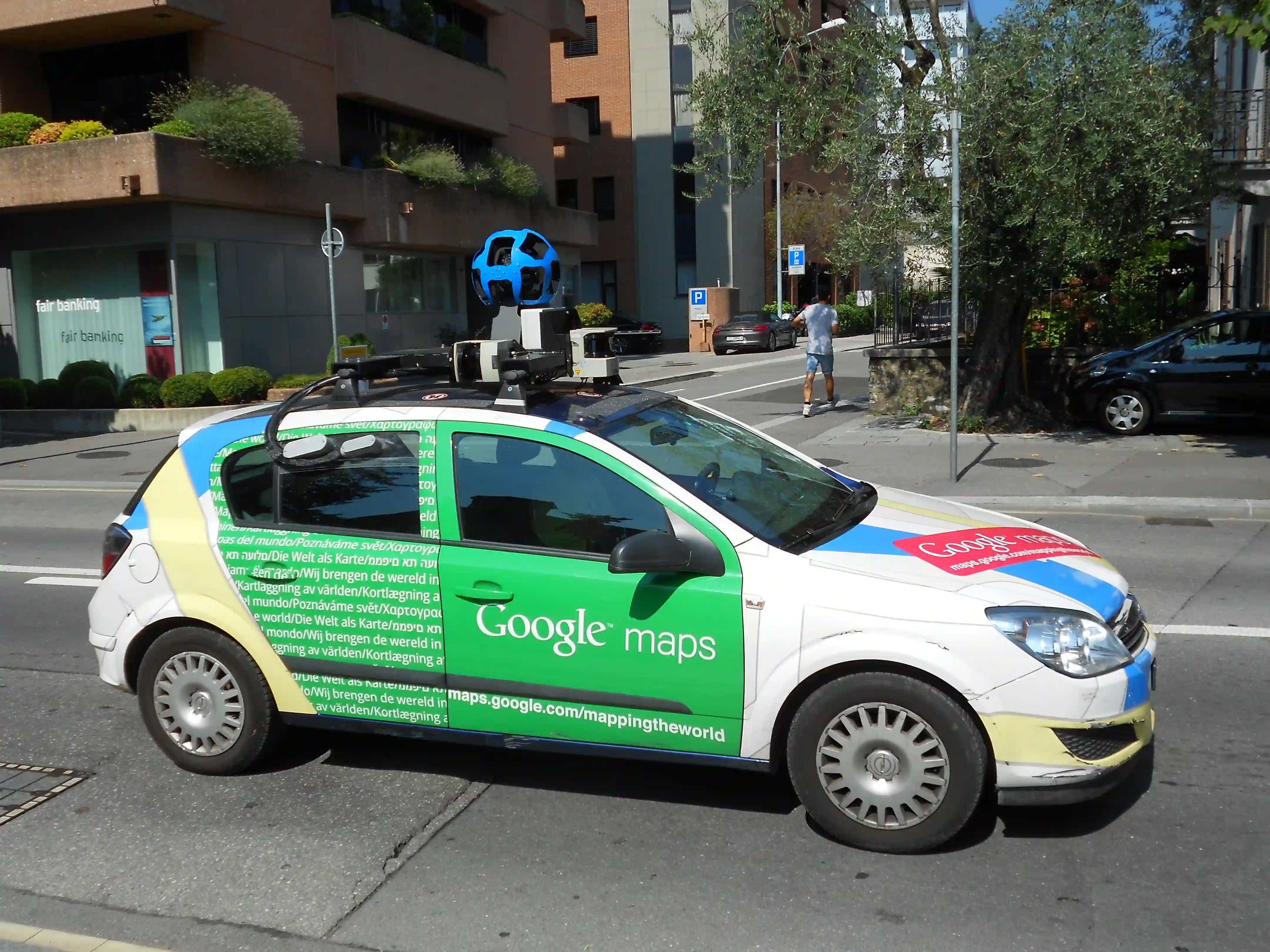 Picture of a Google Car spotted in Lugano, Ticino, Switzerland on September 4, 2013.