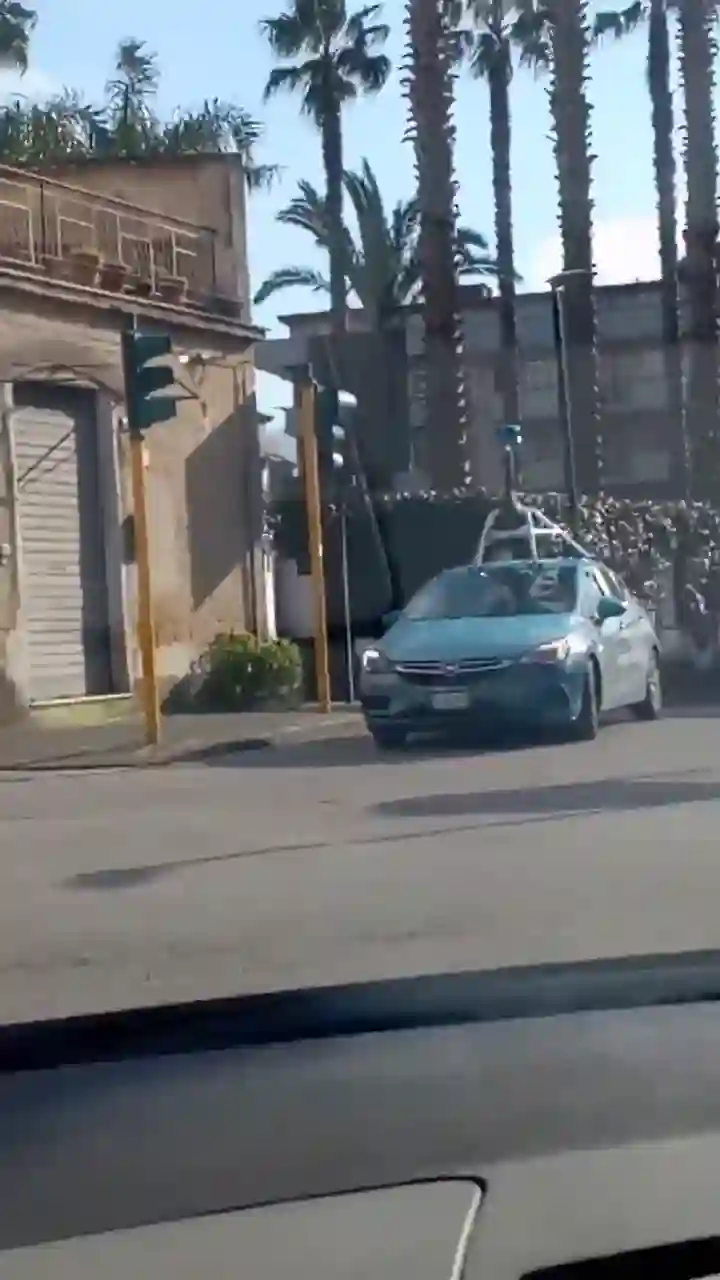 Picture of a Google Car spotted in Mercato San Severino, Campania, Italy on January 13, 2021.