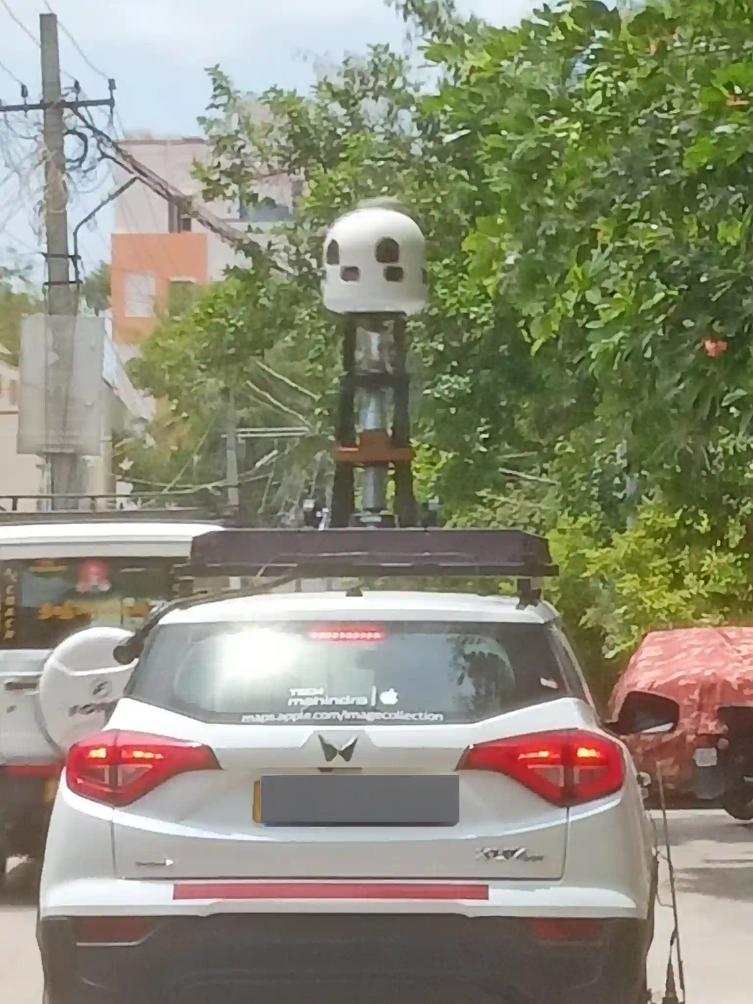 Picture of a Apple Car spotted in India on July 4, 2024.
