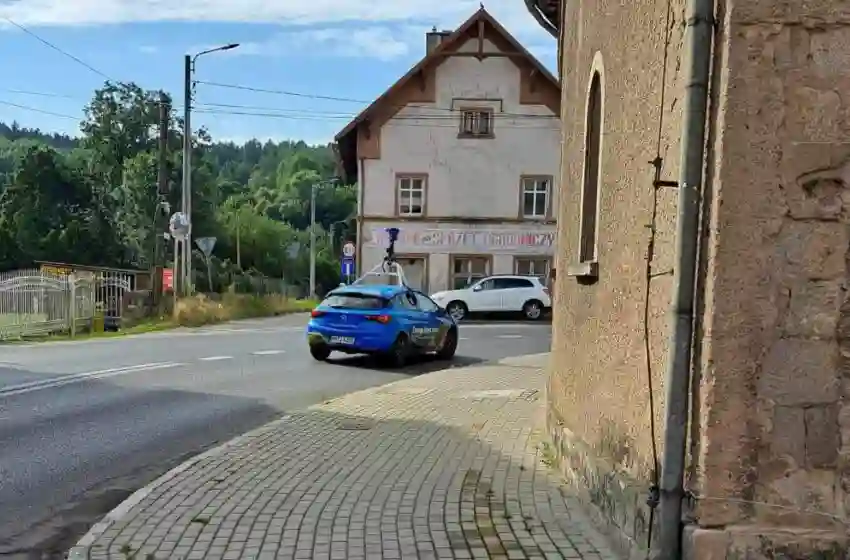 Picture of a Google Car spotted in Lwówek Śląski, Lower Silesian Voivodeship, Poland on August 1, 2024.