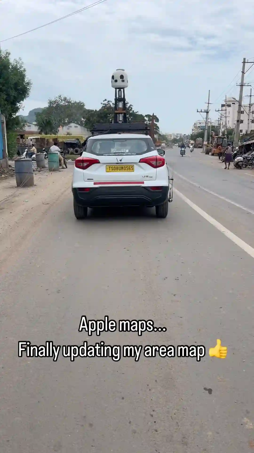 Picture of a Apple Car spotted in India on July 26, 2024.