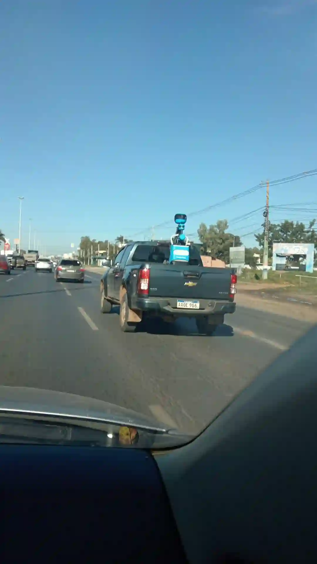 Picture of a Google Car spotted in Mariano Roque Alonso, Central Department, Paraguay on August 13, 2024.