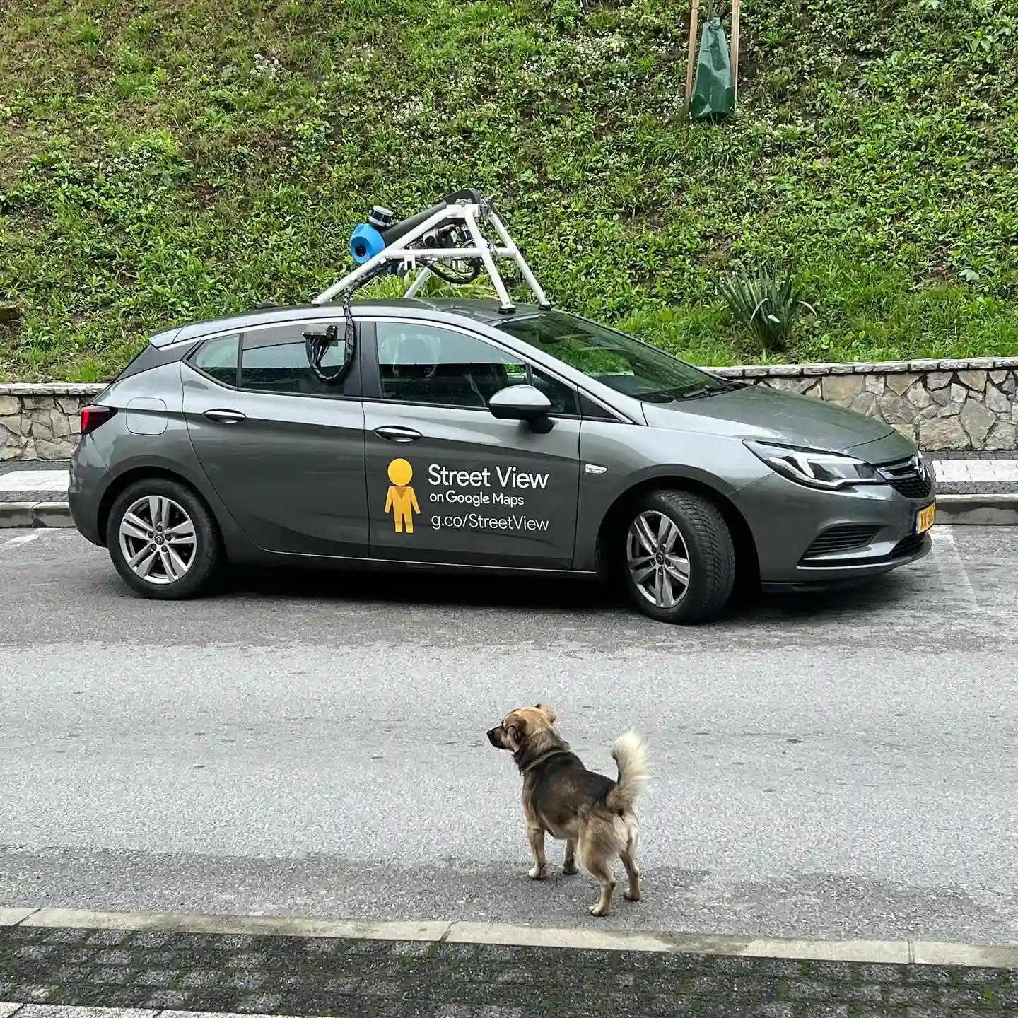 Picture of a Google Car spotted in Cazin, Federation of Bosnia and Herzegovina, Bosnia and Herzegovina on September 18, 2024.