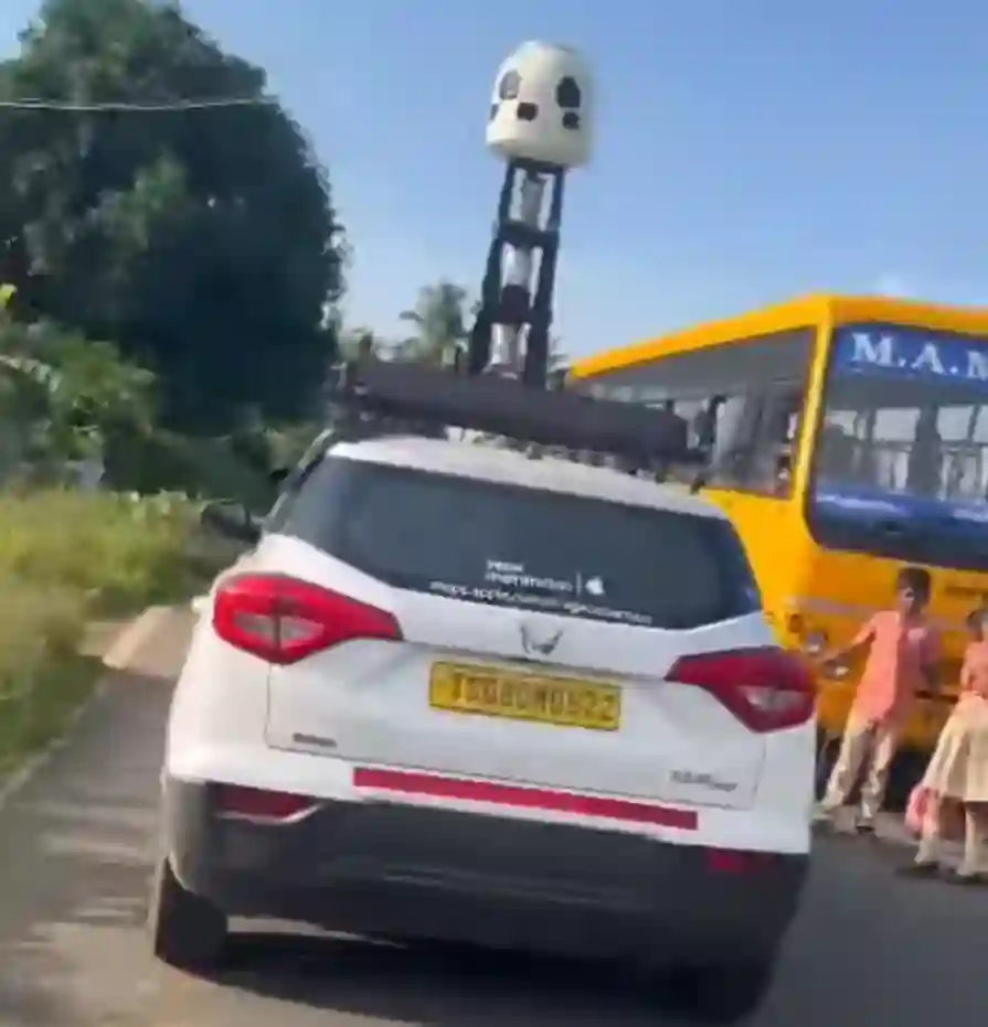 Picture of a Apple Car spotted in Mettur, Tamil Nadu, India on August 17, 2024.