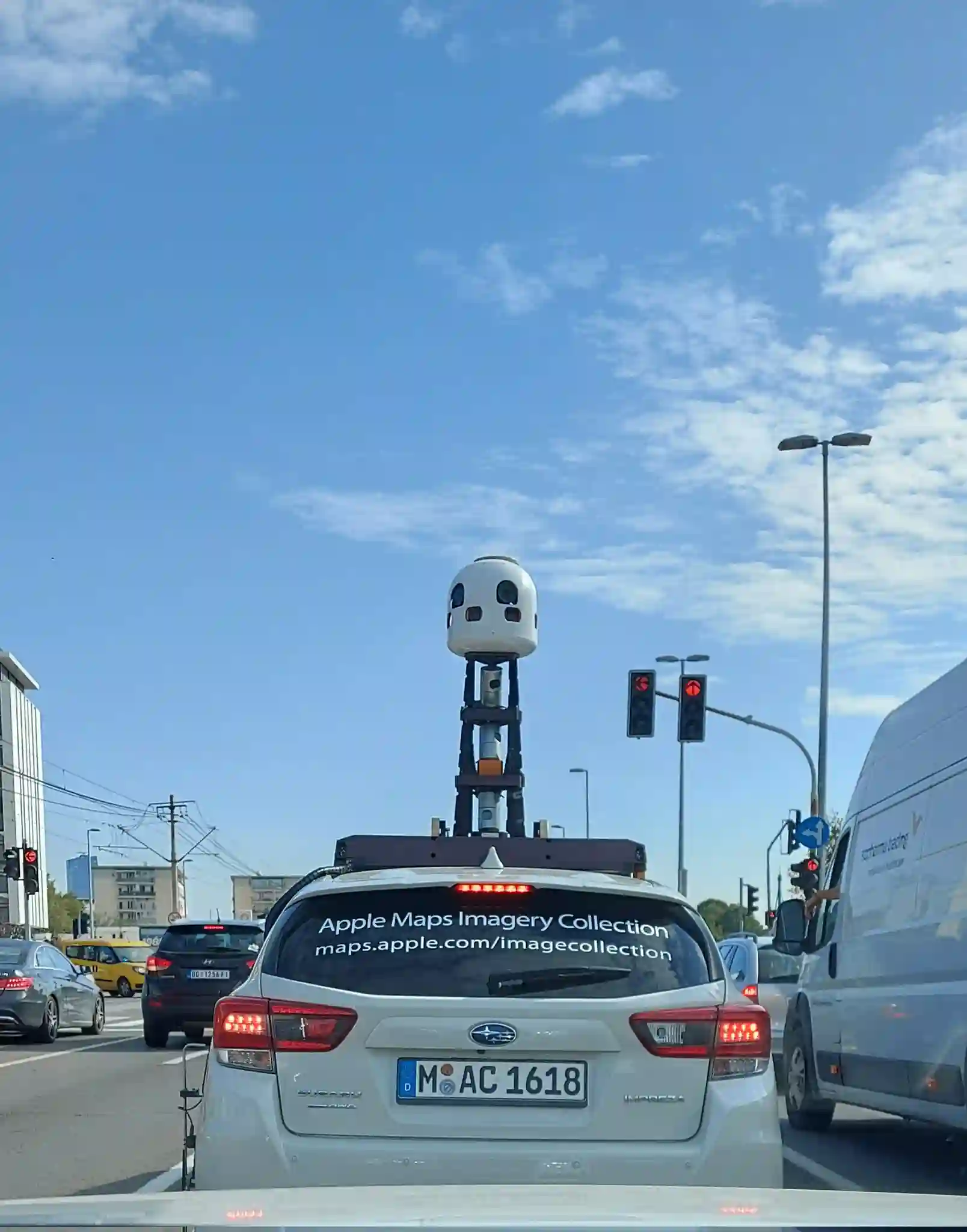 Picture of a Apple Car spotted in Belgrade, Serbia on September 19, 2024.