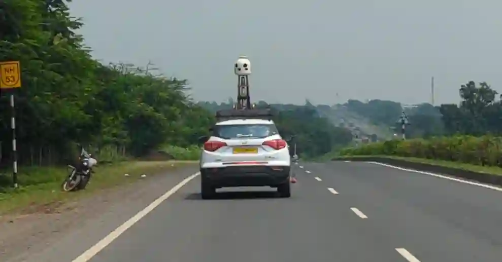 Picture of a Apple Car spotted in Tapi District, Gujarat, India on September 22, 2024.