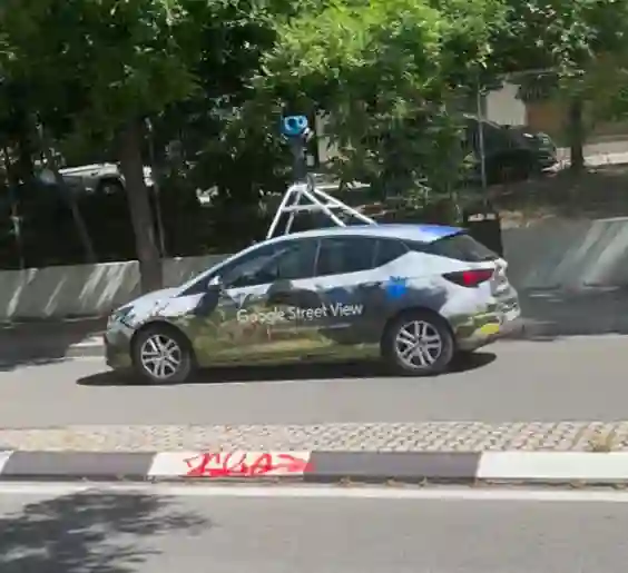 Picture of a Google Car spotted in Madrid, Spain on June 19, 2024.