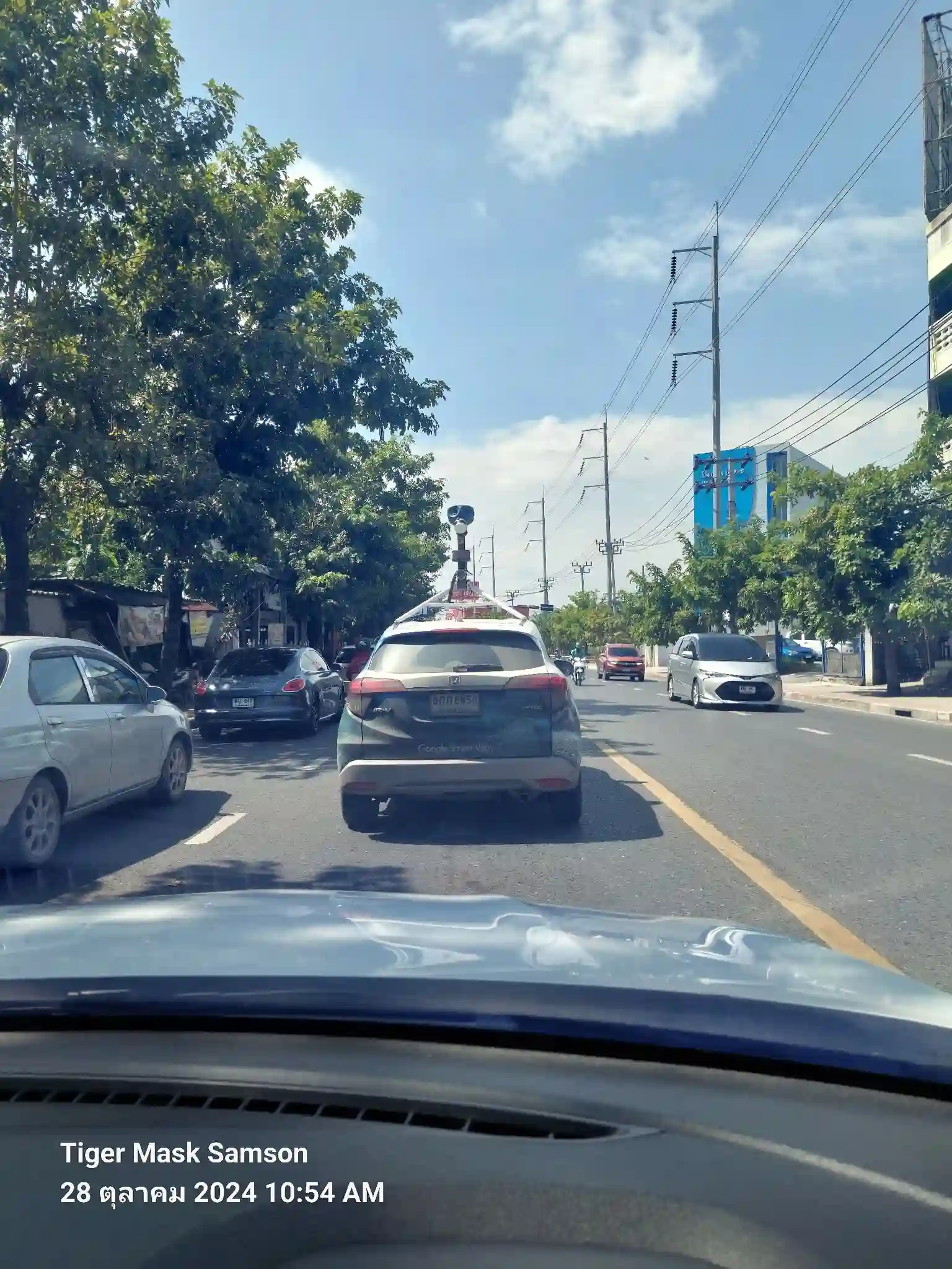 Picture of a Google Car spotted in Bangkok, Thailand on October 28, 2024.