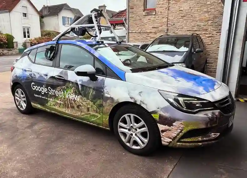 Picture of a Google Car spotted in Quimperlé, Brittany, France on November 4, 2024.