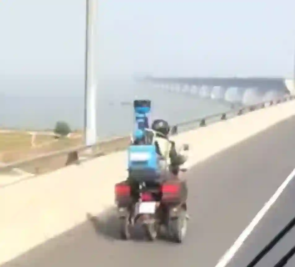 Picture of a Google Car spotted in Padma Bridge, Dhaka Division, Bangladesh on November 23, 2024.