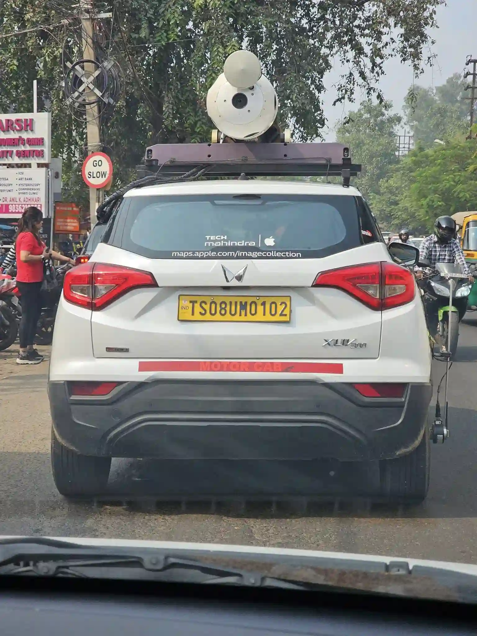 Picture of a Apple Car spotted in Asansol, West Bengal, India on November 22, 2024.