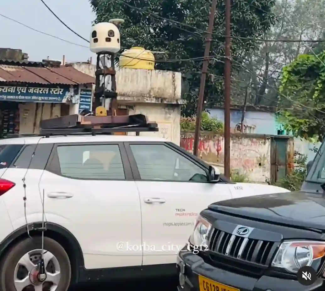 Picture of a Apple Car spotted in Korba, Chhattisgarh, India on October 14, 2024.