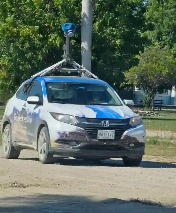 Picture of a Google Car spotted in López Rayón, Tamaulipas, Mexico on November 28, 2024.