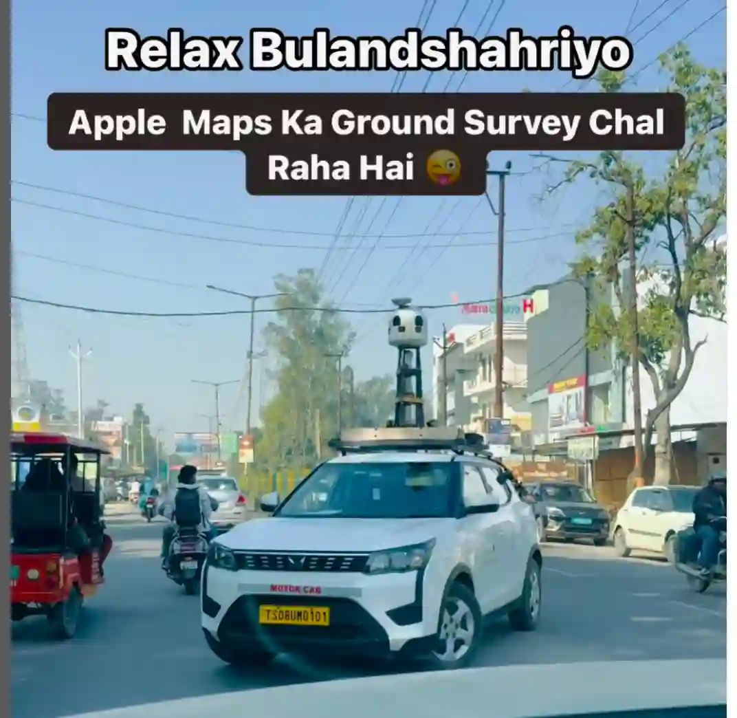 Picture of a Apple Car spotted in Bulandshahr, Uttar Pradesh, India on December 12, 2024.