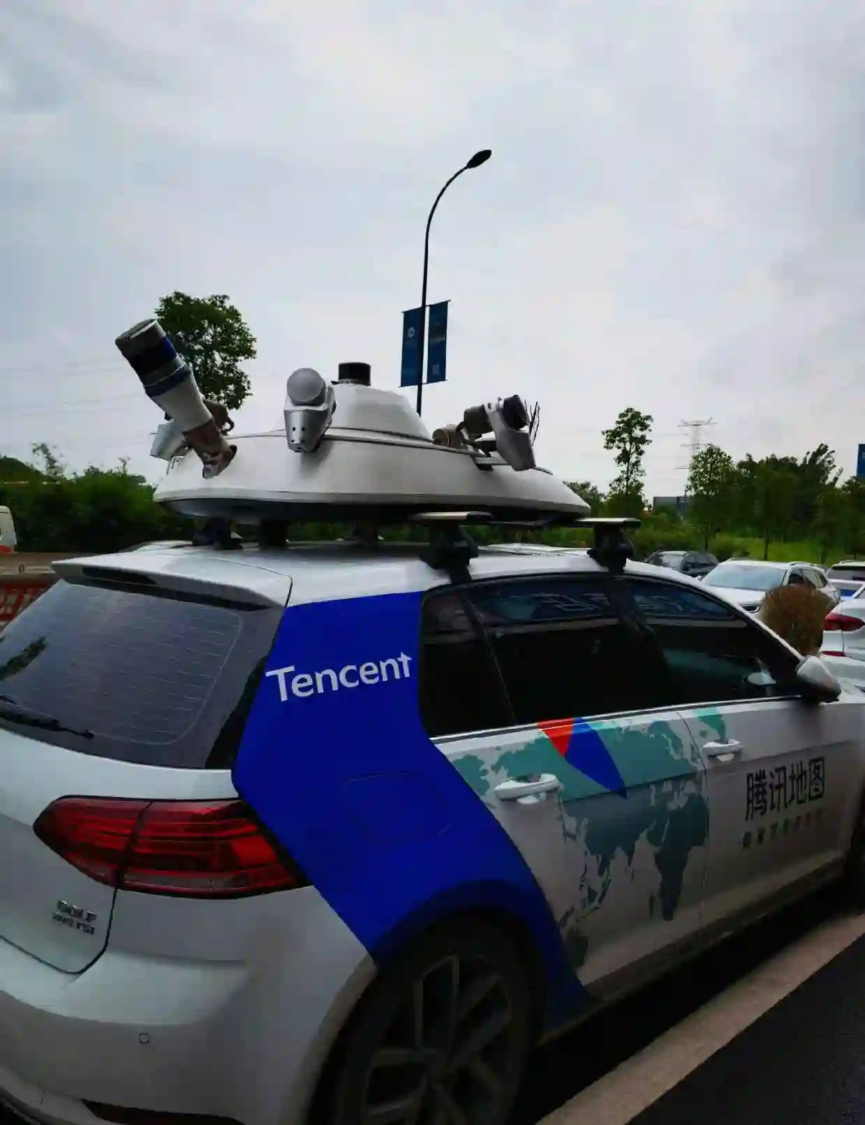 Picture of a Tencent Car spotted in Sichuan, China on July 24, 2024.
