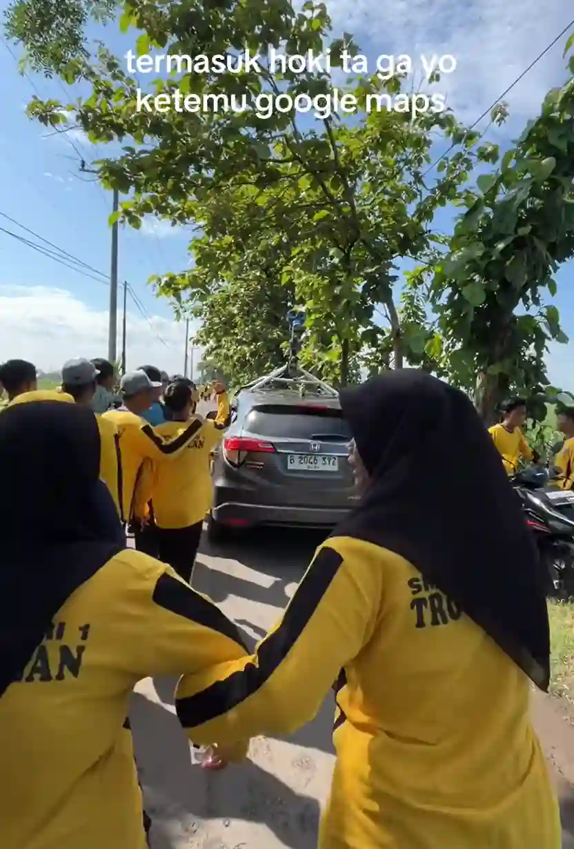 Picture of a Google Car spotted in Trowulan, Mojokerto, East Java, Indonesia on December 18, 2024.