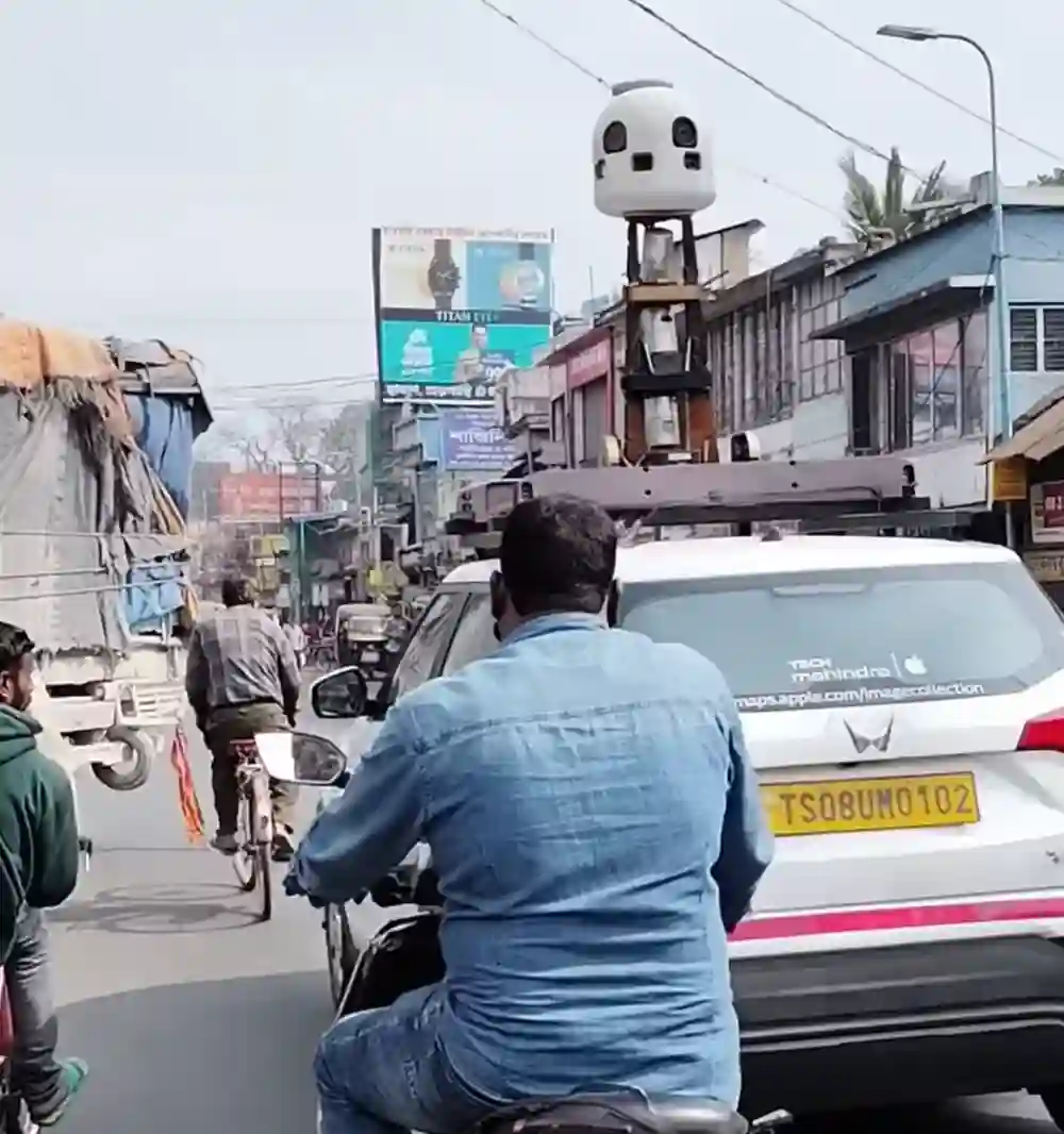 Picture of a Apple Car spotted in Barasat, West Bengal, India on December 22, 2024.