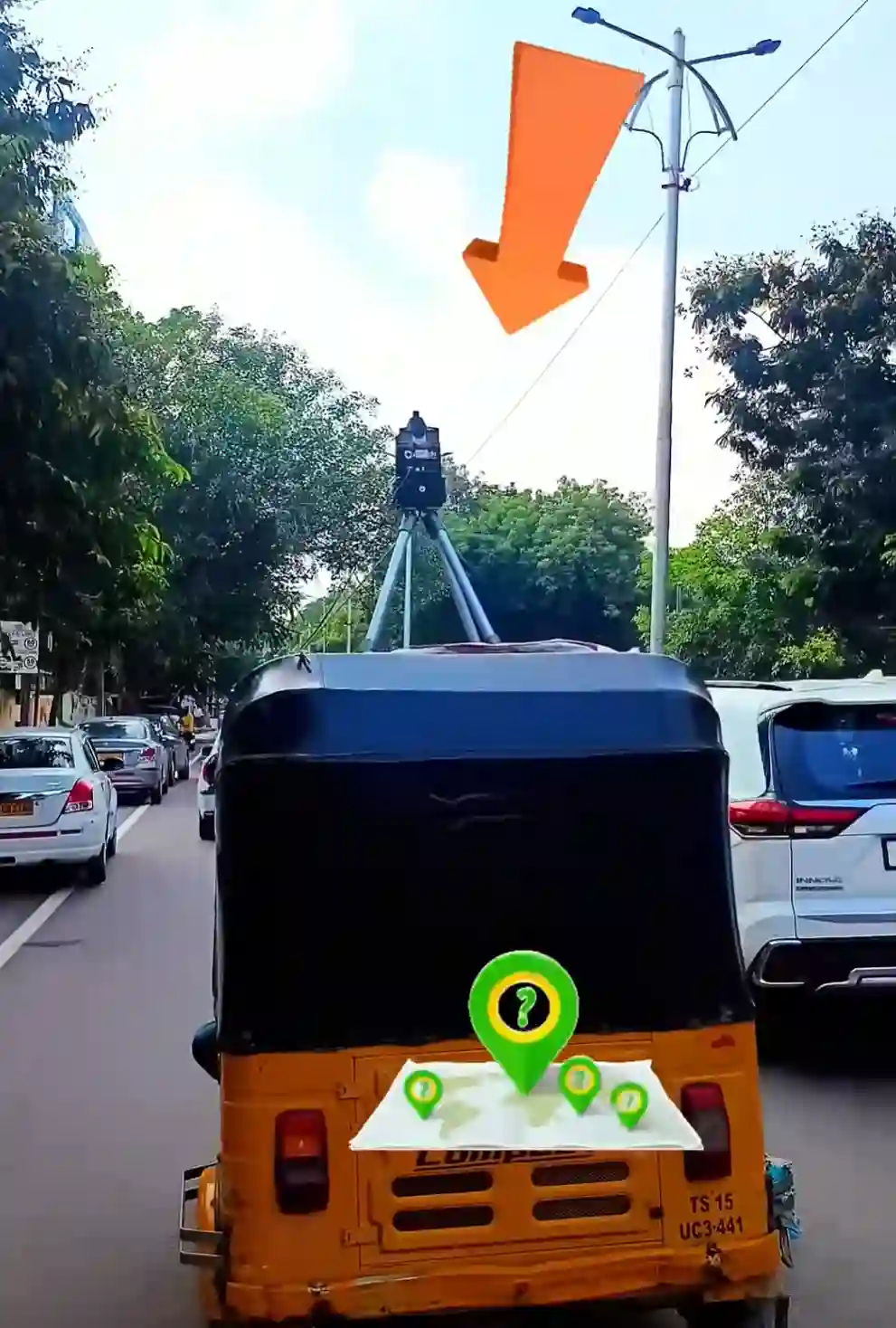Picture of a Google Car spotted in India on October 22, 2024.