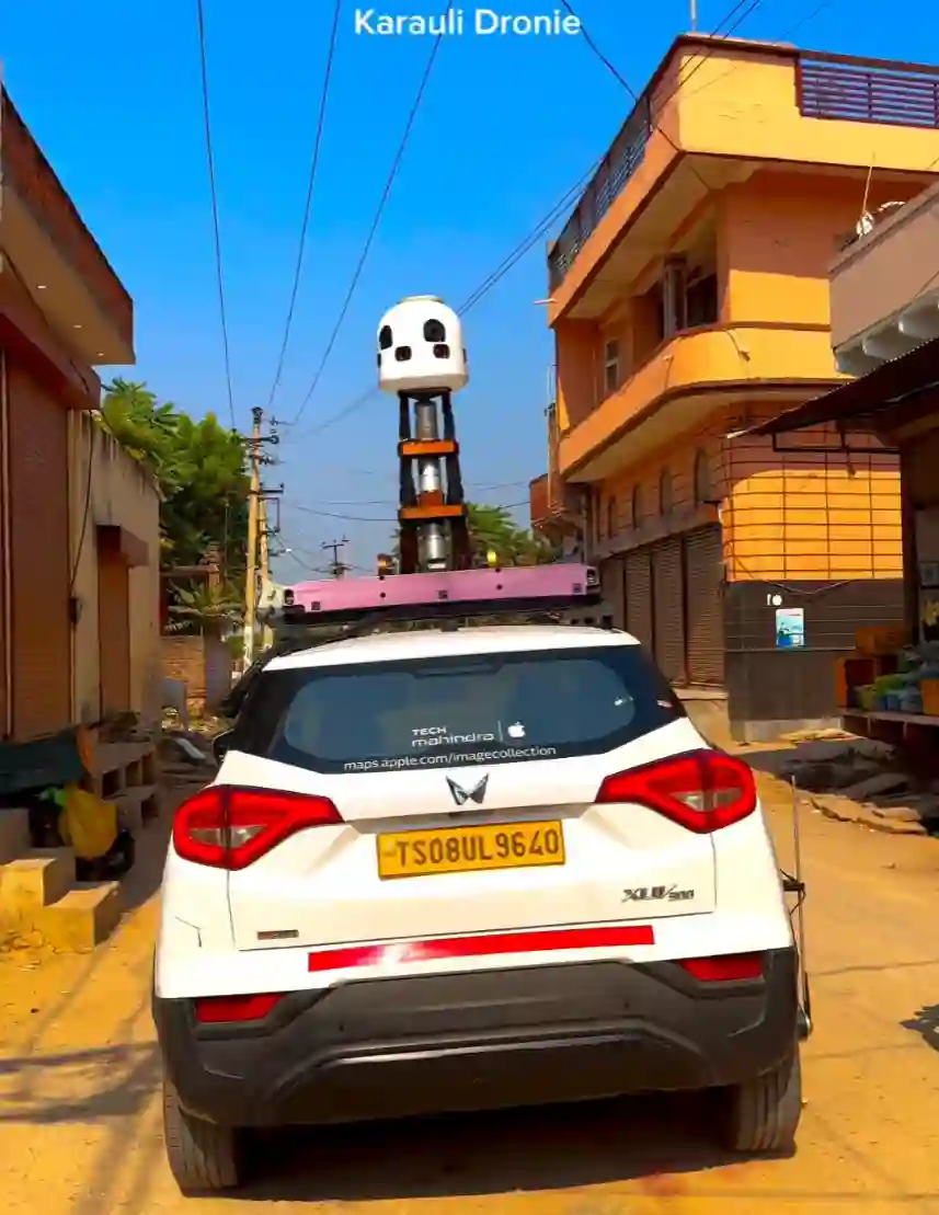 Picture of a Apple Car spotted in Karauli, Rajasthan, India on October 19, 2024.