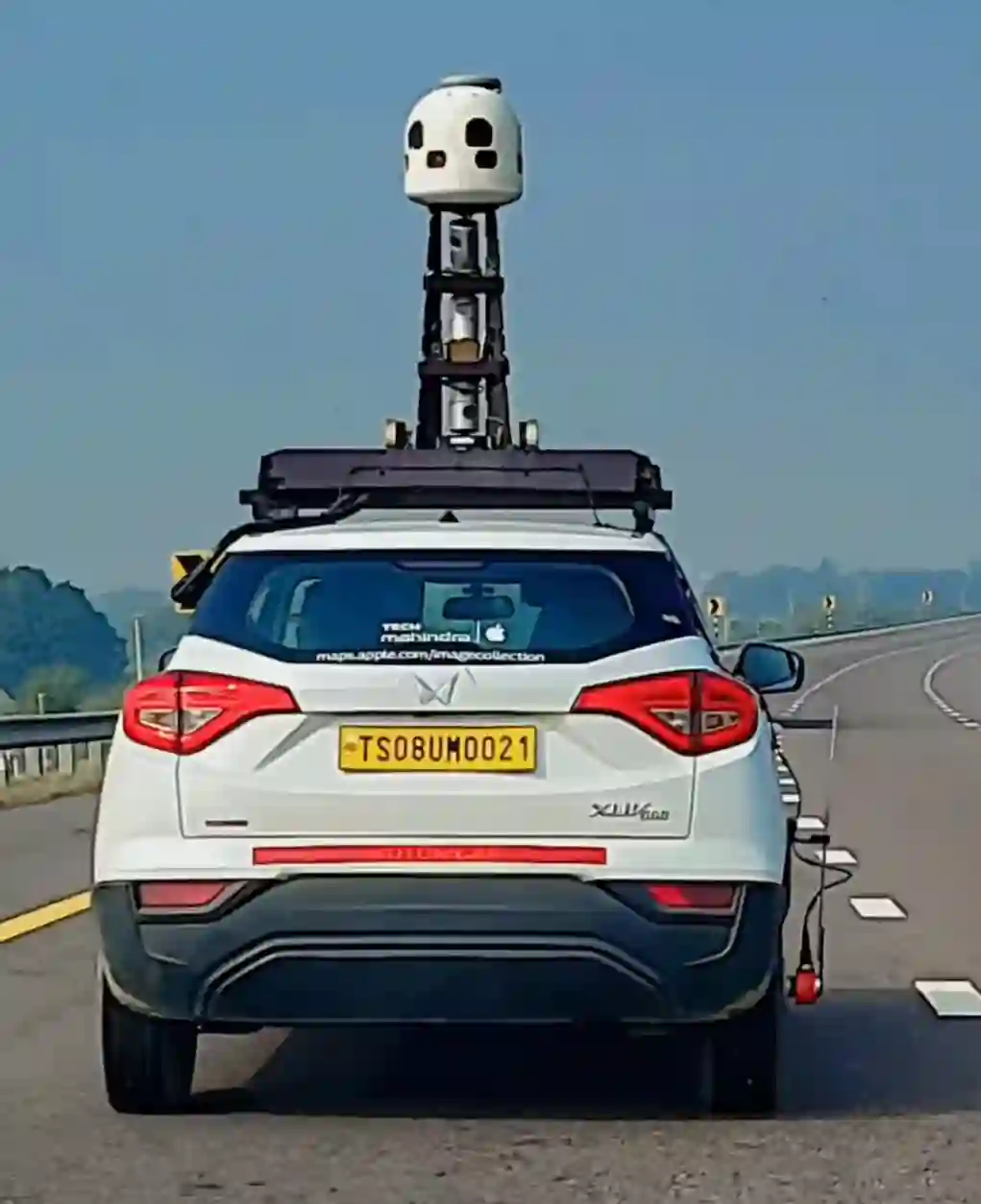 Picture of a Apple Car spotted in Uttar Pradesh, India on December 27, 2024.