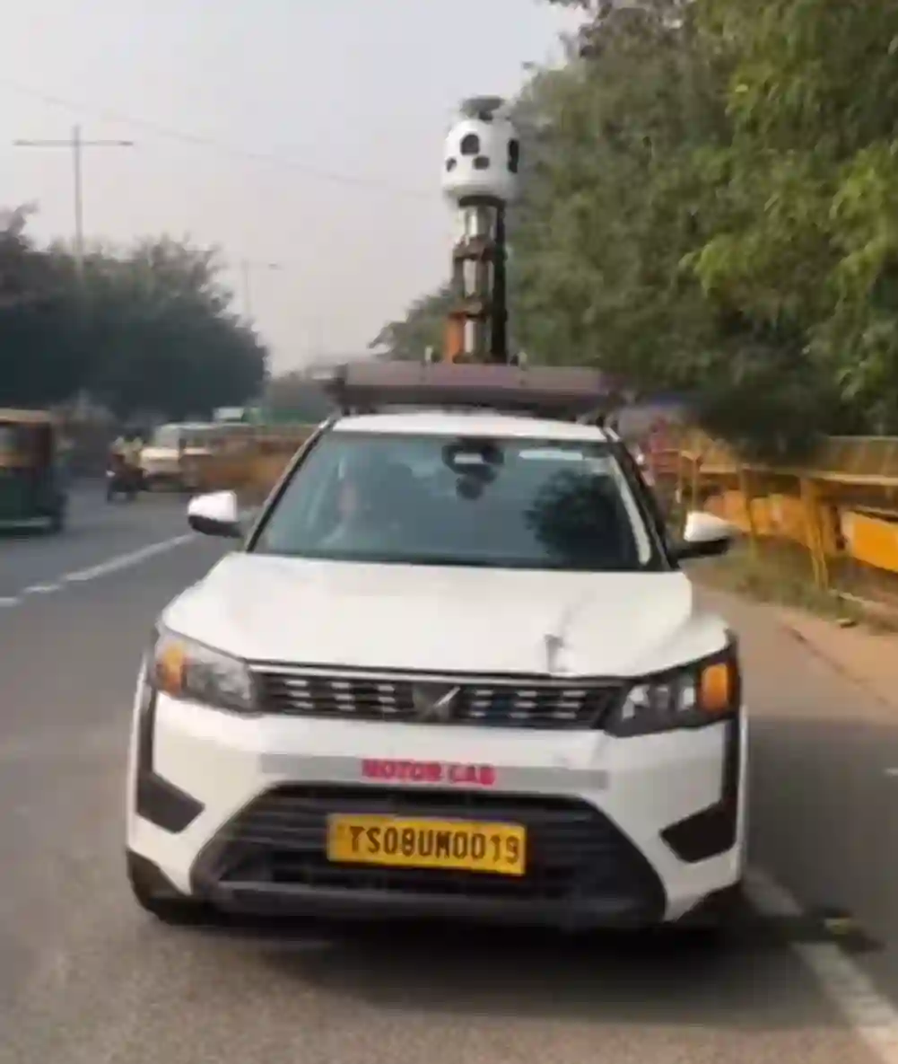 Picture of a Apple Car spotted in Delhi, India on December 21, 2024.