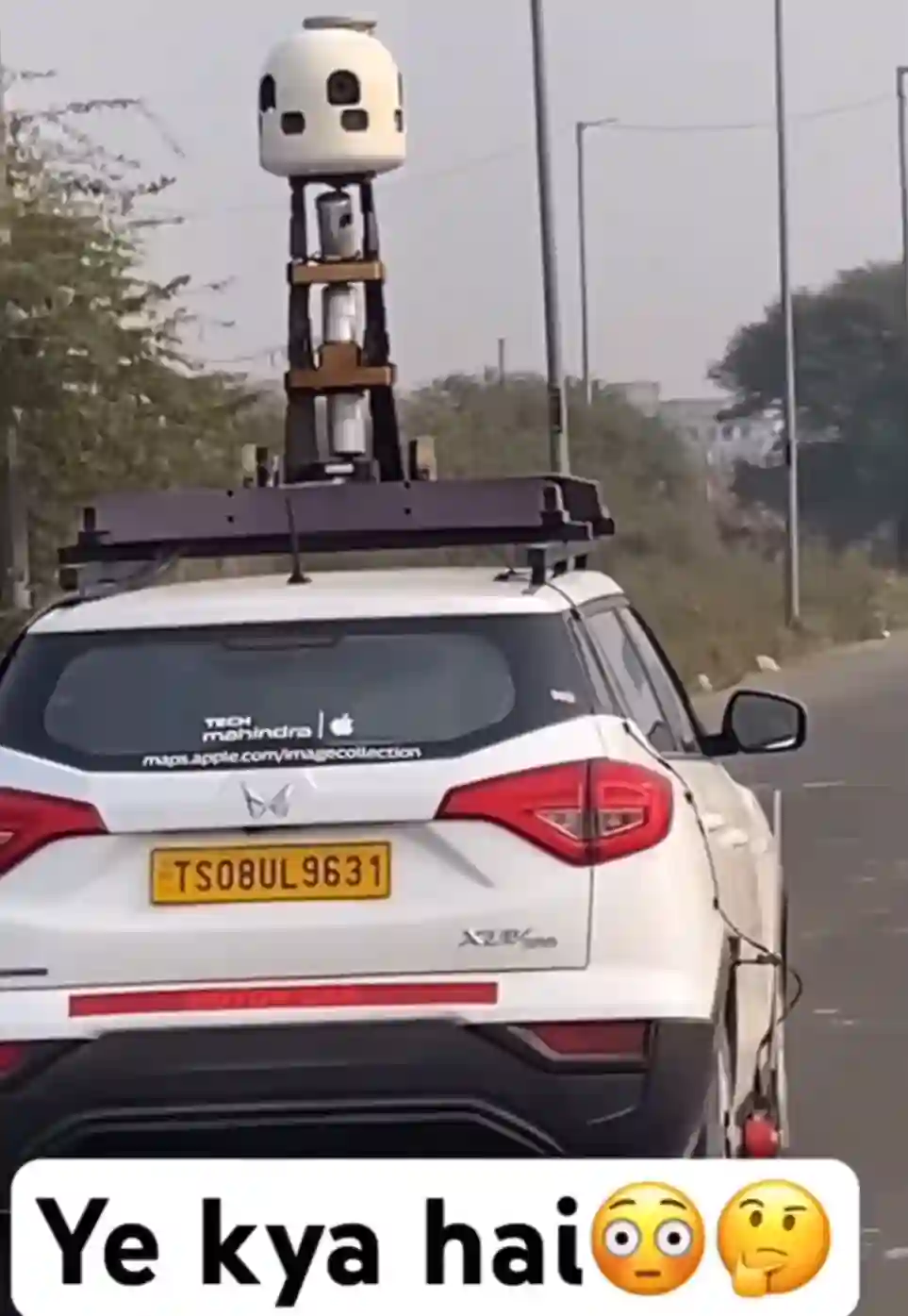 Picture of a Apple Car spotted in Delhi on December 27, 2024.