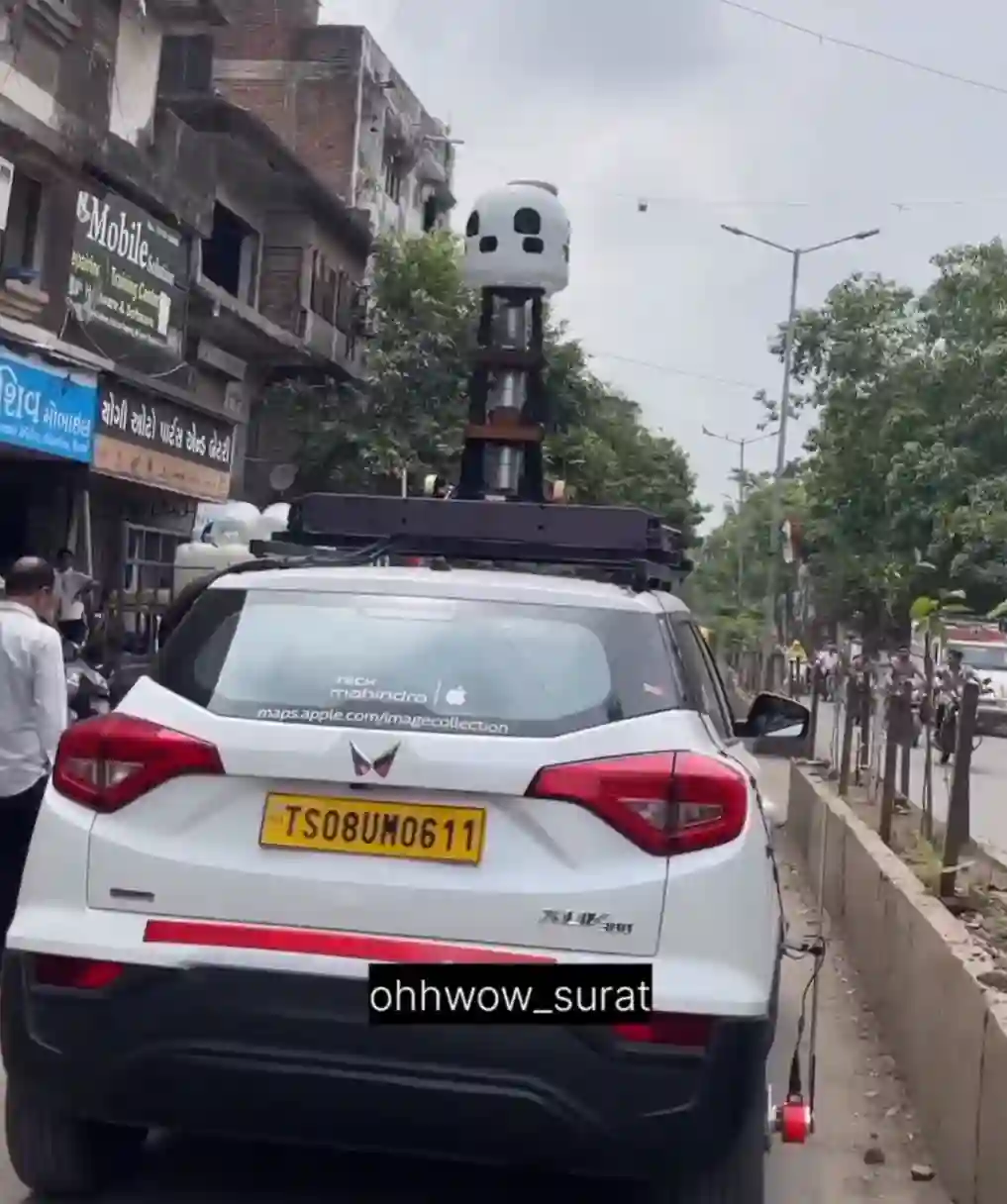 Picture of a Apple Car spotted in Surat, Gujarat, India on August 22, 2024.