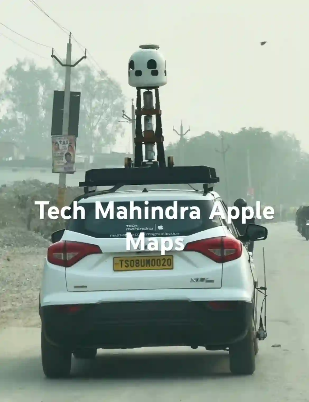 Picture of a Apple Car spotted in Varanasi, Uttar Pradesh, India on January 13, 2025.