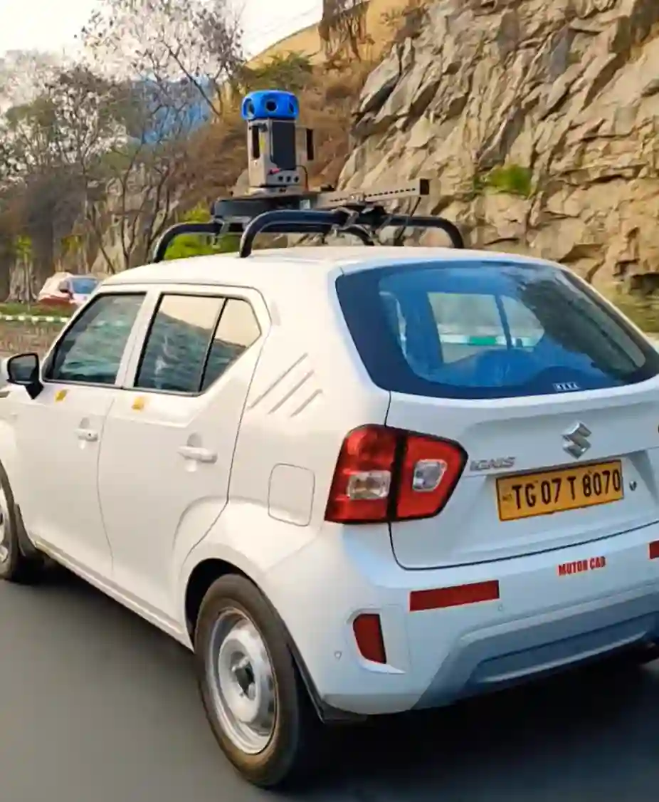 Picture of a Google Car spotted in Hyderabad, Telangana, India on January 13, 2025.