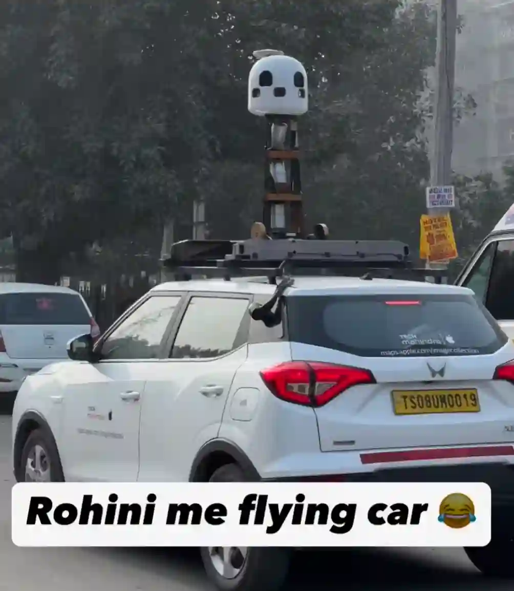 Picture of a Apple Car spotted in Rohini, Delhi, India on January 10, 2025.