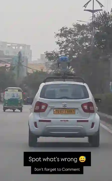 Picture of a Google Car spotted in Hyderabad, Telangana, India on January 18, 2025.