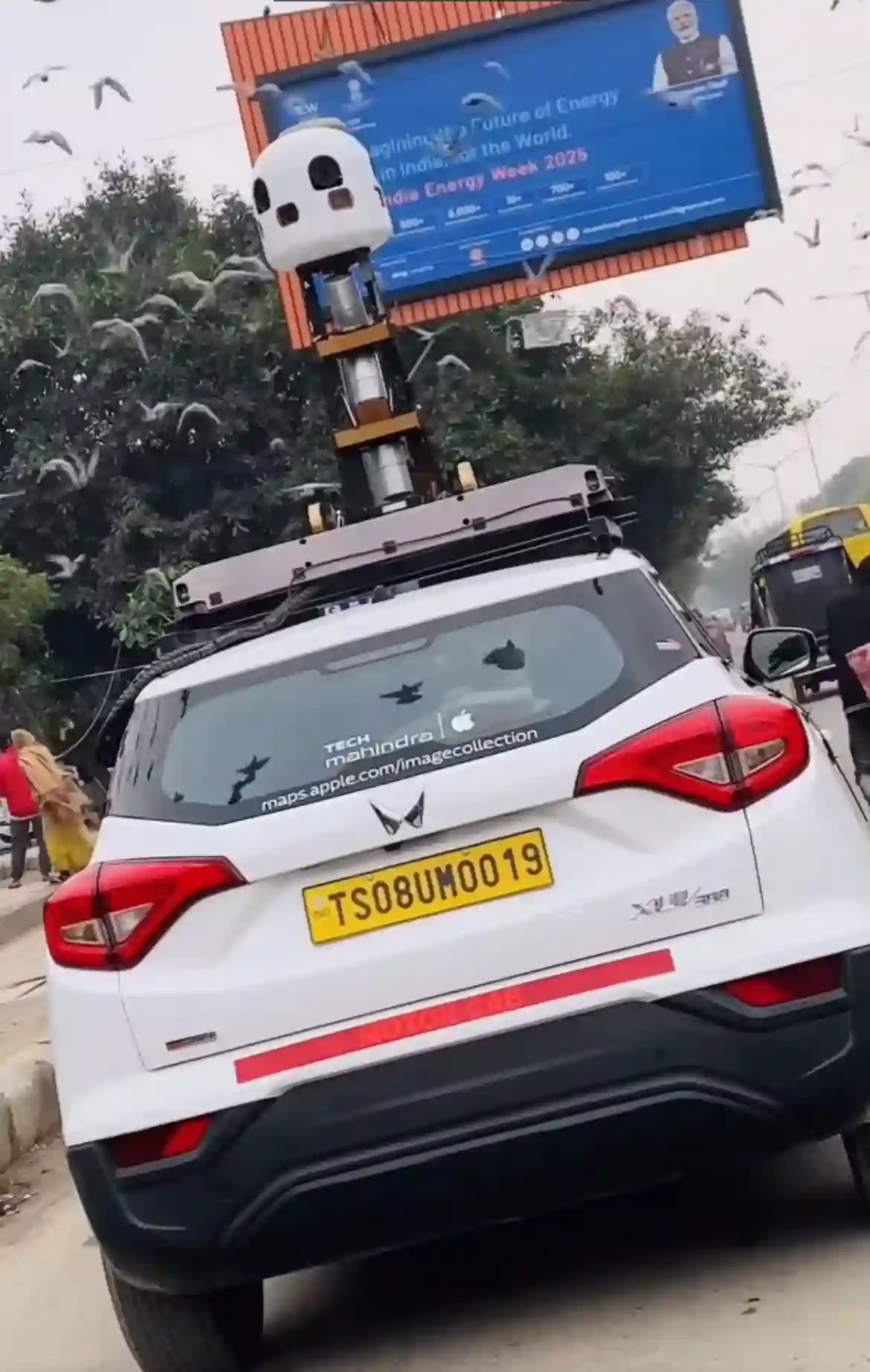 Picture of a Apple Car spotted in Delhi, India on January 24, 2025.