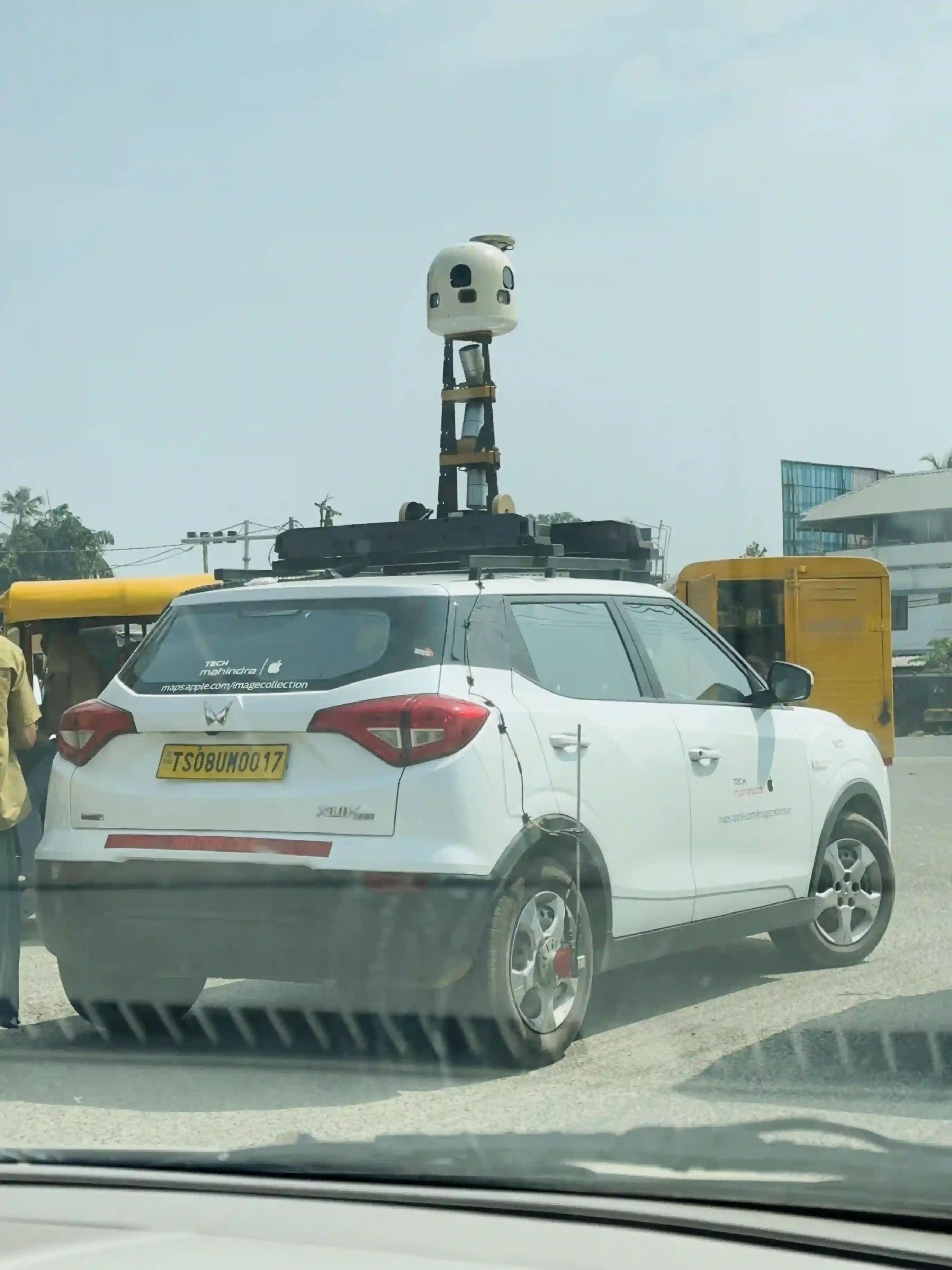 Picture of a Apple Car spotted in Kochi, Kerala, India on January 25, 2025.