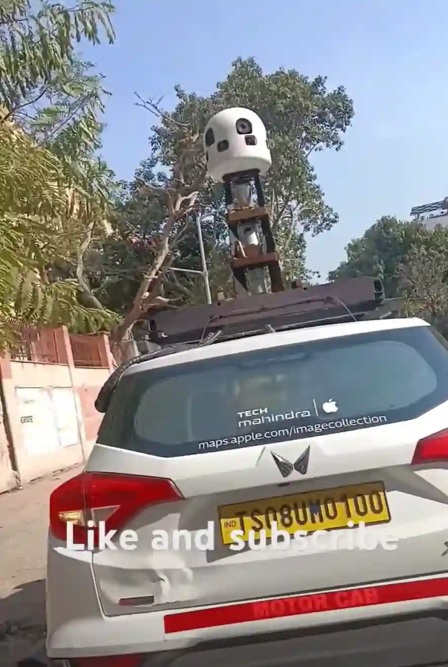 Picture of a Apple Car spotted in Delhi, India on January 23, 2025.