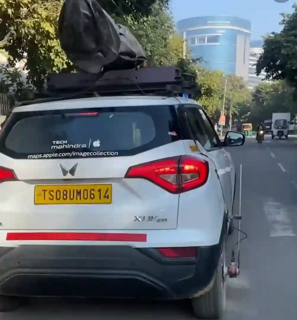 Picture of a Apple Car spotted in Gurugram, Haryana, India on January 22, 2025.