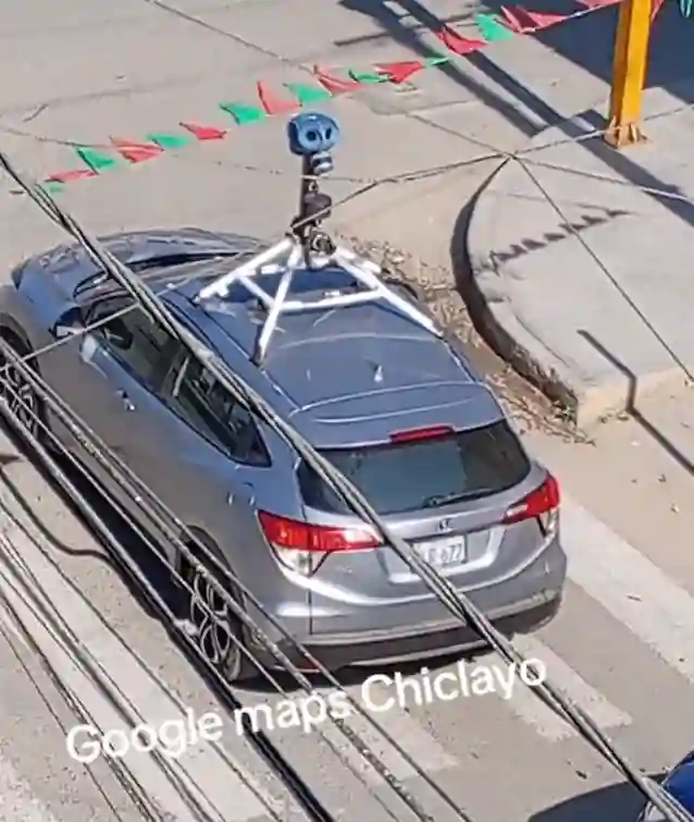 Picture of a Google Car spotted in La Victoria, Lambayeque, Peru on January 28, 2025.