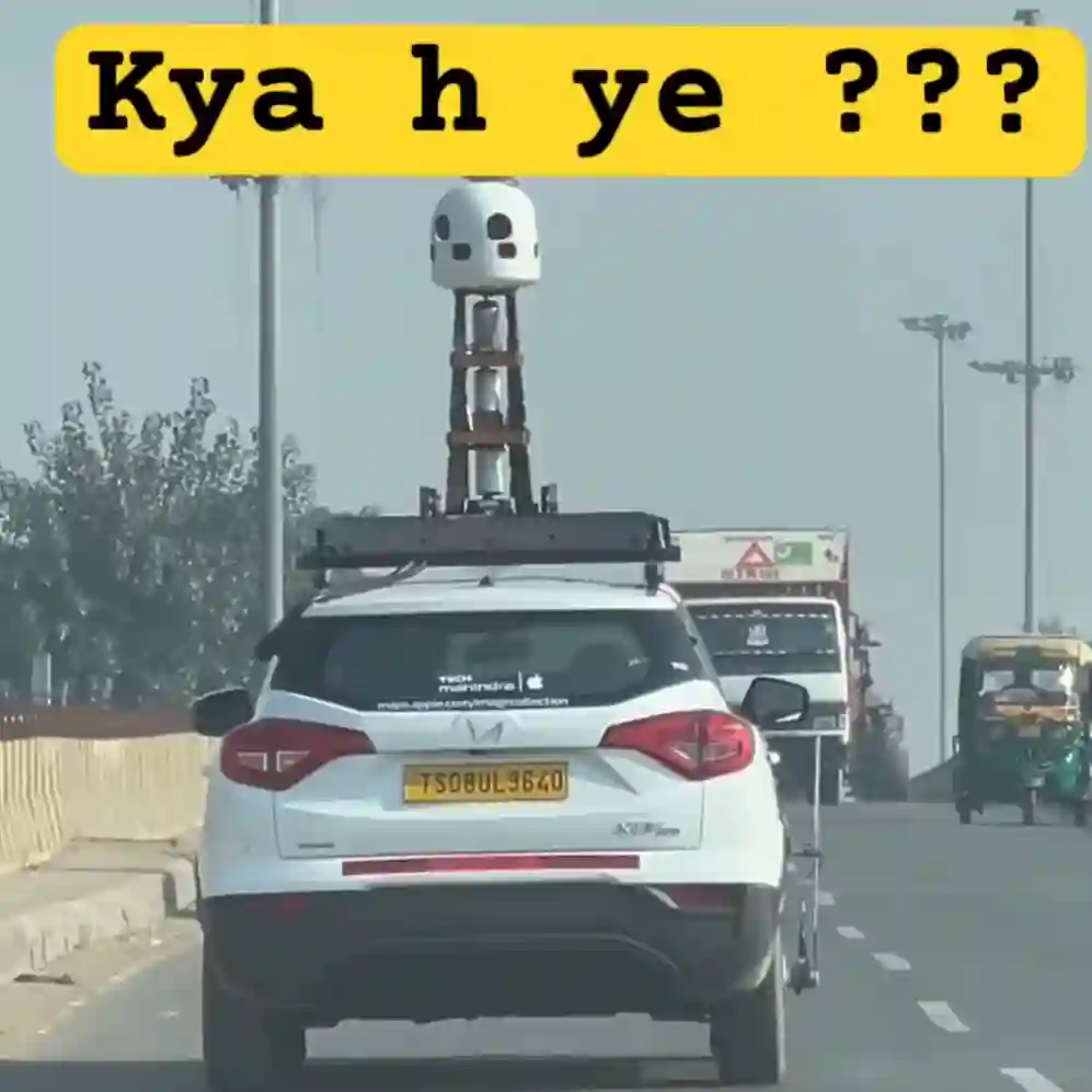 Picture of a Apple Car spotted in Rohtak, Haryana, India on January 30, 2025.